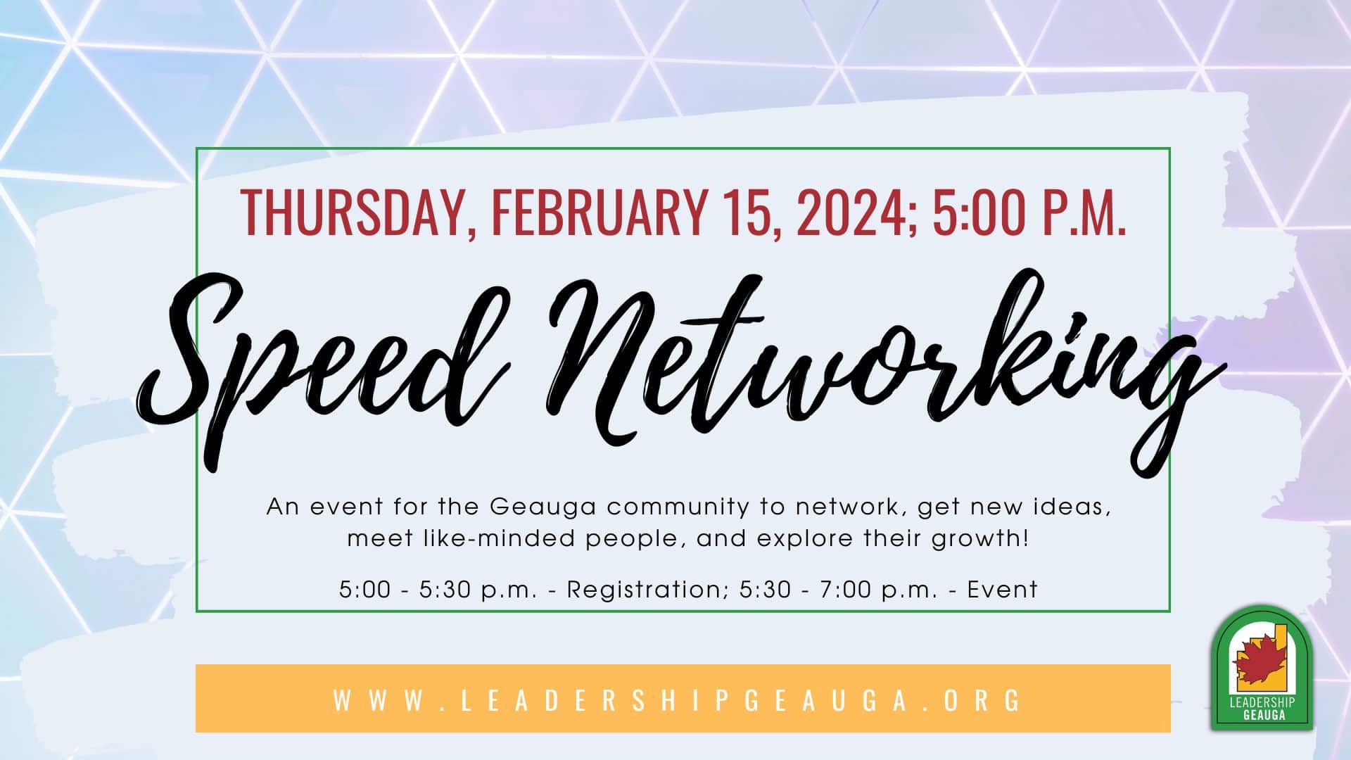 Speed Networking – February 15, 2024